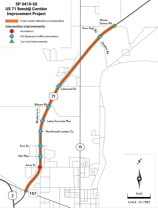 Major Road Construction on Highway 71 by Bemidji Headquarters Underway
