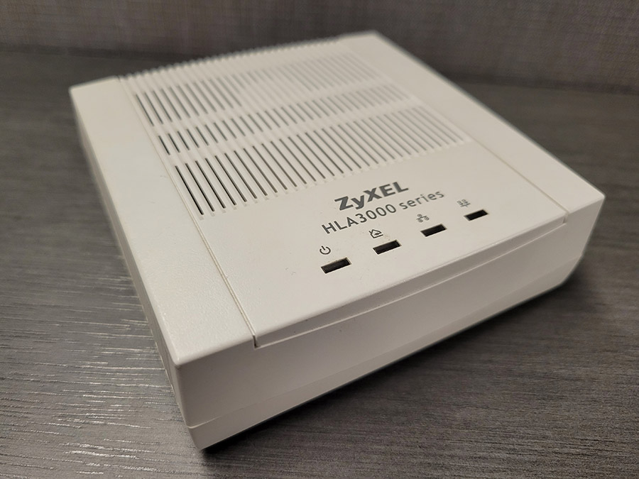 Front of a ZyXel Modem