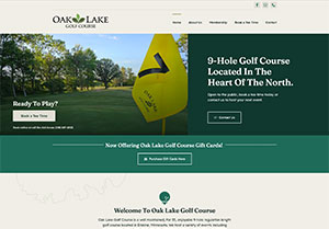 Oak Lake Golf Course - WordPress Website